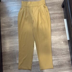 High-Waisted Tan Trousers